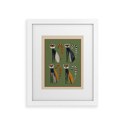 Striped Lemurs Framed Art Print Gallery Image 50