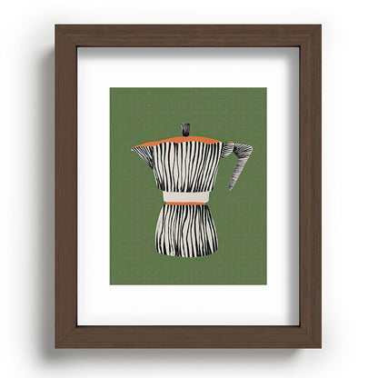 Zebra Moka in Olive Framed Art Print Gallery Image 63