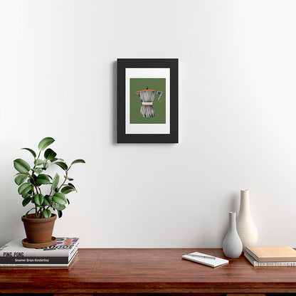 Zebra Moka in Olive Framed Art Print Gallery Image 31