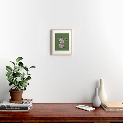 Zebra Moka in Olive Framed Art Print Gallery Image 16