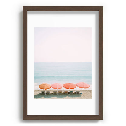 Beach Umbrella Pastel Minimalist AI Photography Framed Art Print Gallery Image 65