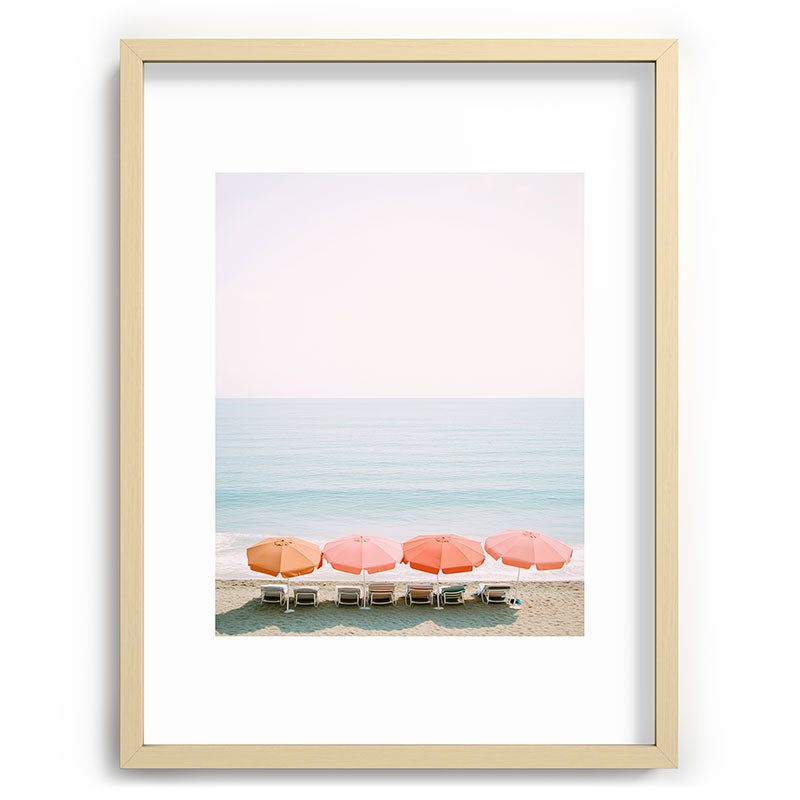 Beach Umbrella Pastel Minimalist AI Photography Framed Art Print Gallery Image 73