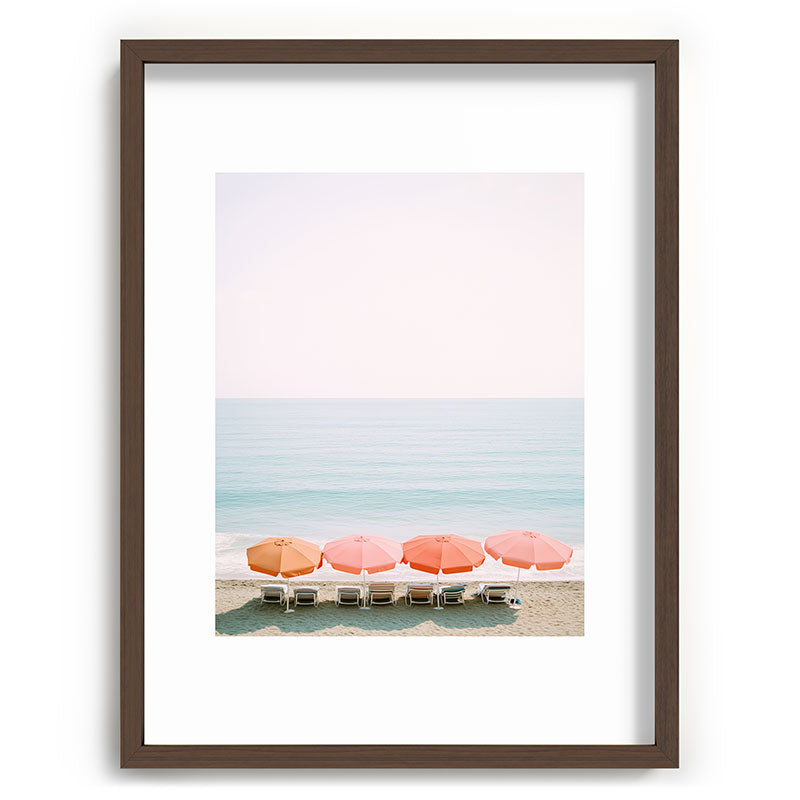 Beach Umbrella Pastel Minimalist AI Photography Framed Art Print Gallery Image 67