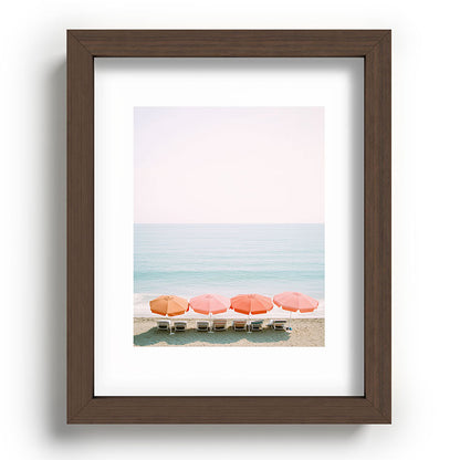 Beach Umbrella Pastel Minimalist AI Photography Framed Art Print Gallery Image 63