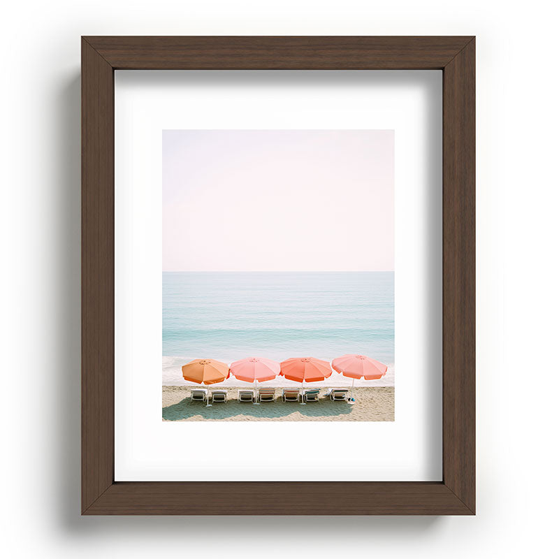 Beach Umbrella Pastel Minimalist AI Photography Framed Art Print Gallery Image 64