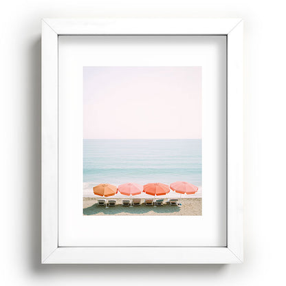 Beach Umbrella Pastel Minimalist AI Photography Framed Art Print Gallery Image 75