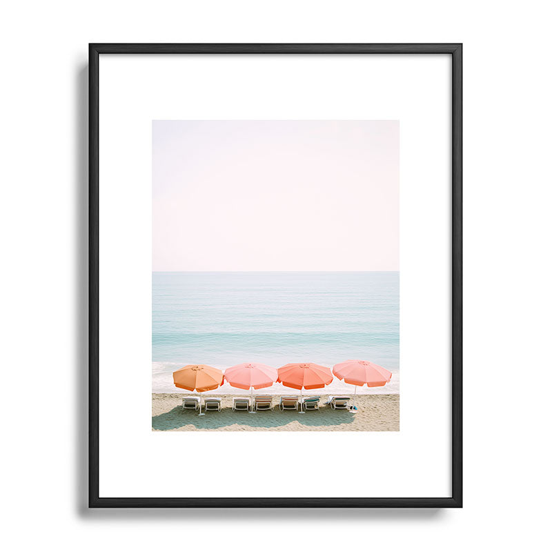 Beach Umbrella Pastel Minimalist AI Photography Framed Art Print Gallery Image 81