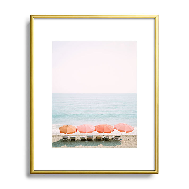 Beach Umbrella Pastel Minimalist AI Photography Framed Art Print Gallery Image 88