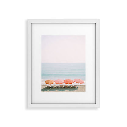 Beach Umbrella Pastel Minimalist AI Photography Framed Art Print Gallery Image 23