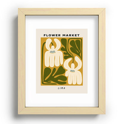 Flower Market Lima, Retro Eclectic Floral Print Framed Art Print Gallery Image 70