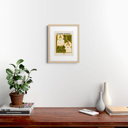 Flower Market Lima, Retro Eclectic Floral Print Framed Art Print Gallery Image 18