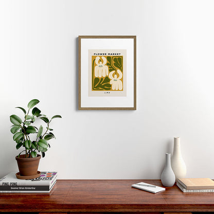 Flower Market Lima, Retro Eclectic Floral Print Framed Art Print Gallery Image 12