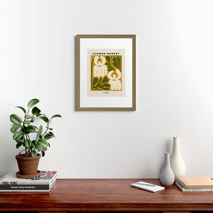 Flower Market Lima, Retro Eclectic Floral Print Framed Art Print Gallery Image 40