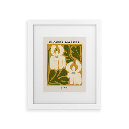 Flower Market Lima, Retro Eclectic Floral Print Framed Art Print Gallery Image 54