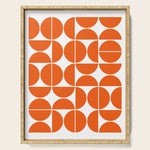 Mid Century Modern Geometric 04 Orange Serving Tray Gallery Image 1