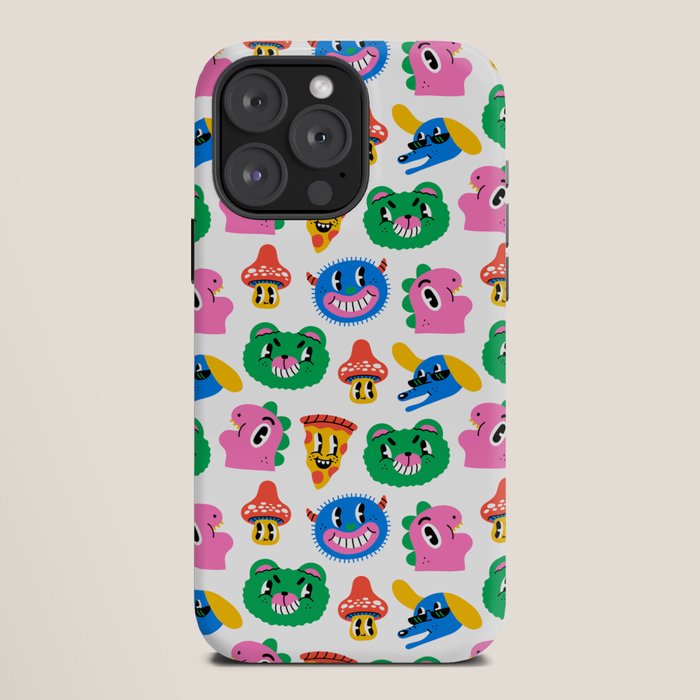 Funny retro cartoon character mascot pattern iPhone Case Gallery Image 12