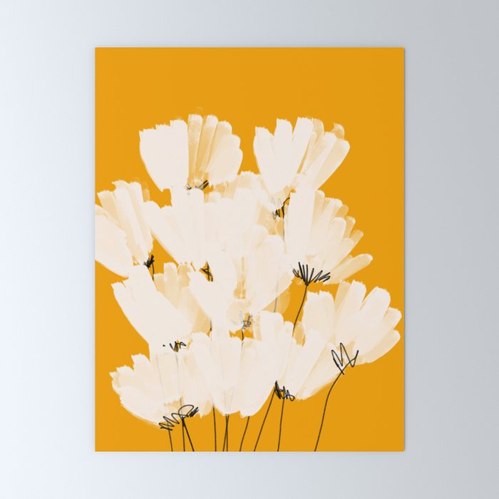 Flowers In Tangerine Mini Art Print Gallery Image 6