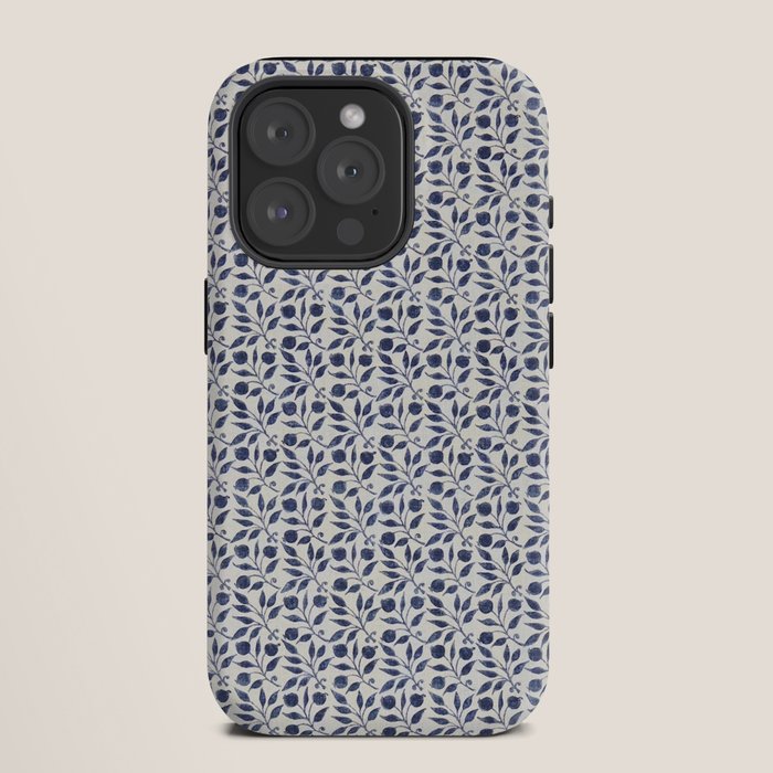 William Morris Vintage Rosehip Indigo Blue iPhone Case Gallery Image 11