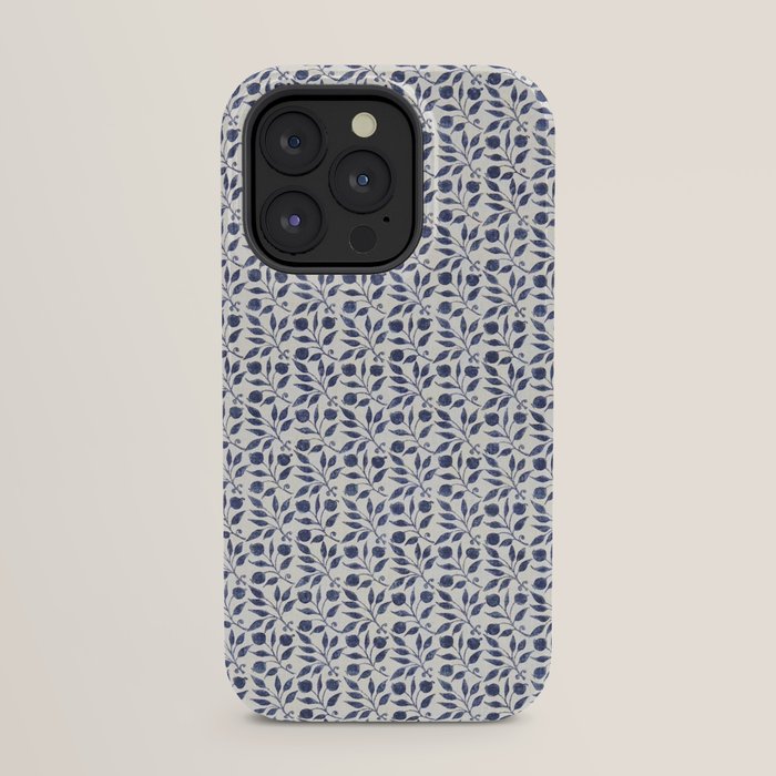 William Morris Vintage Rosehip Indigo Blue iPhone Case Gallery Image 31