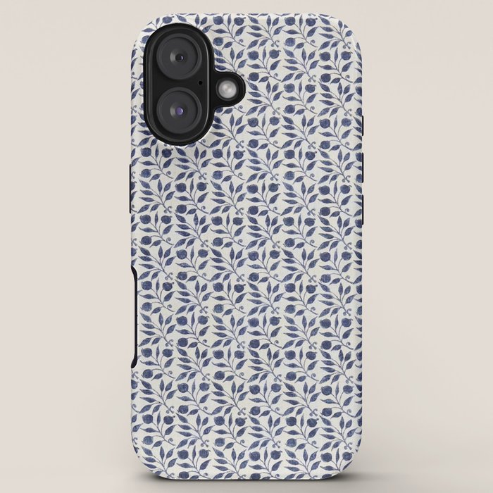 William Morris Vintage Rosehip Indigo Blue iPhone Case Gallery Image 5