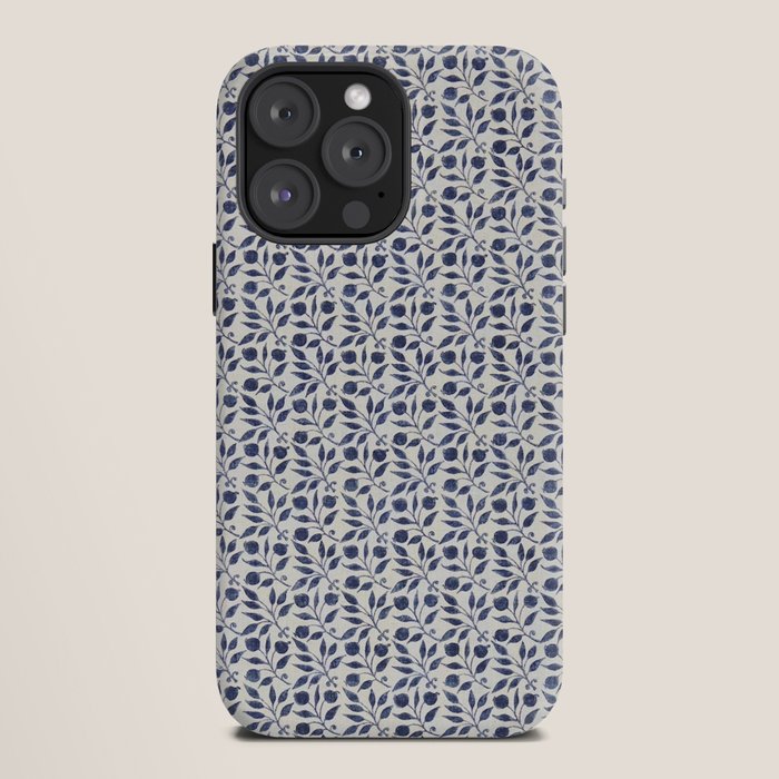 William Morris Vintage Rosehip Indigo Blue iPhone Case Gallery Image 12
