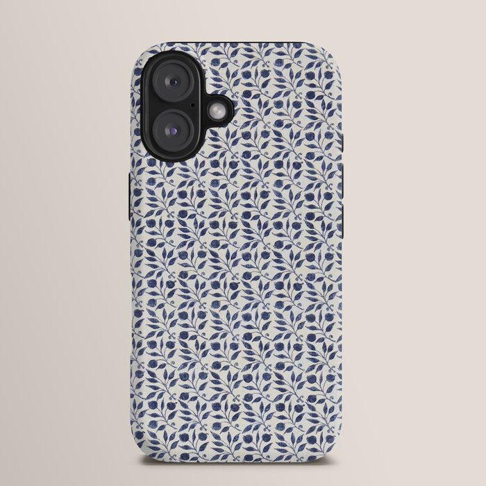 William Morris Vintage Rosehip Indigo Blue iPhone Case Gallery Image 13