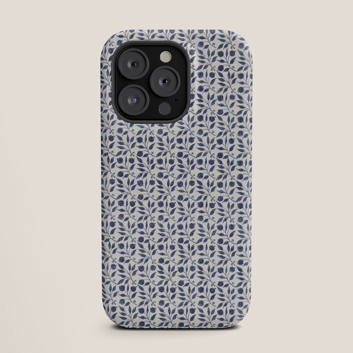 William Morris Vintage Rosehip Indigo Blue iPhone Case Gallery Image 19