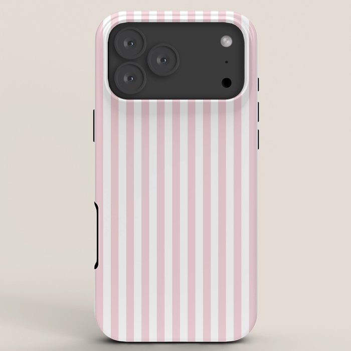Pastel Pink & White Simple Stripe iPhone Case Gallery Image 8