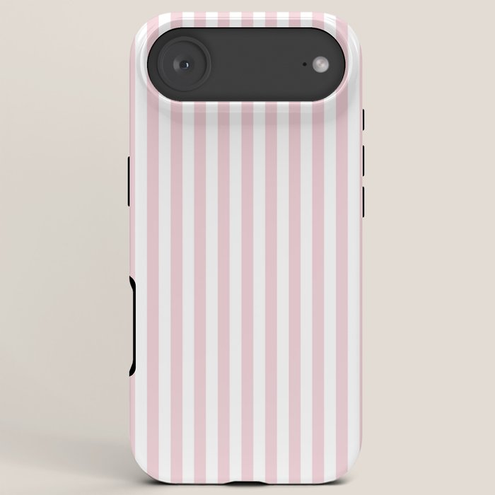 Pastel Pink & White Simple Stripe iPhone Case Gallery Image 6