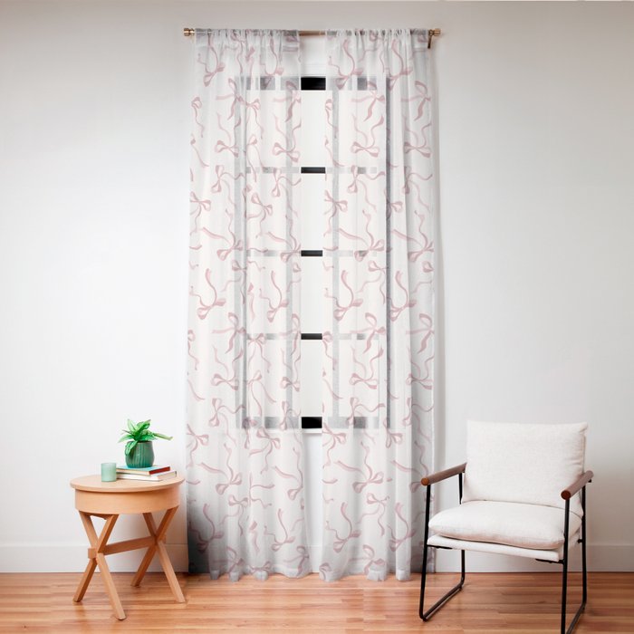 Coquette Pink Bows Window Curtain Gallery Image 20
