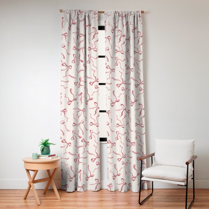 Coquette Pink Bows Window Curtain Gallery Image 8
