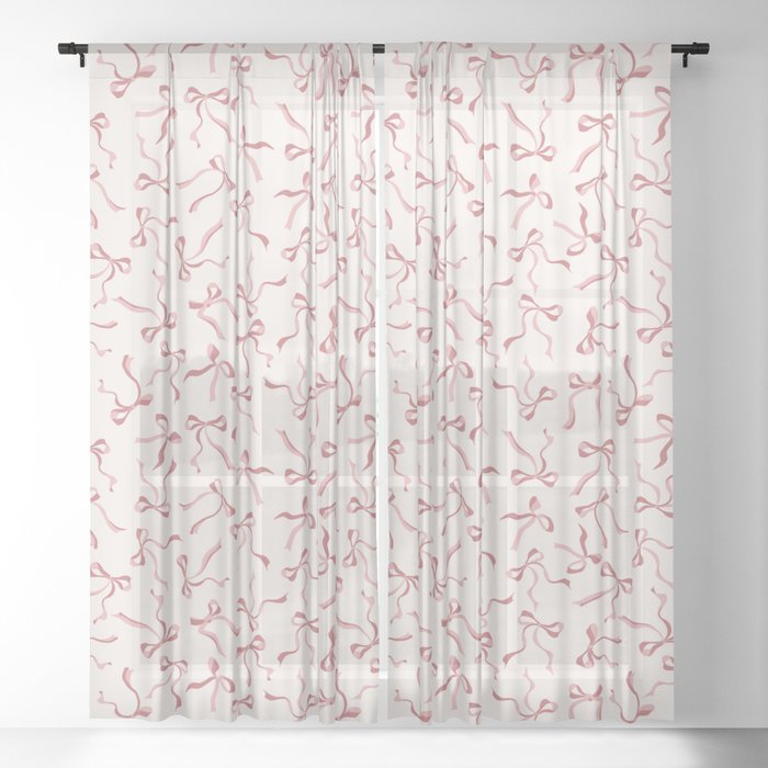 Coquette Pink Bows Window Curtain Gallery Image 17