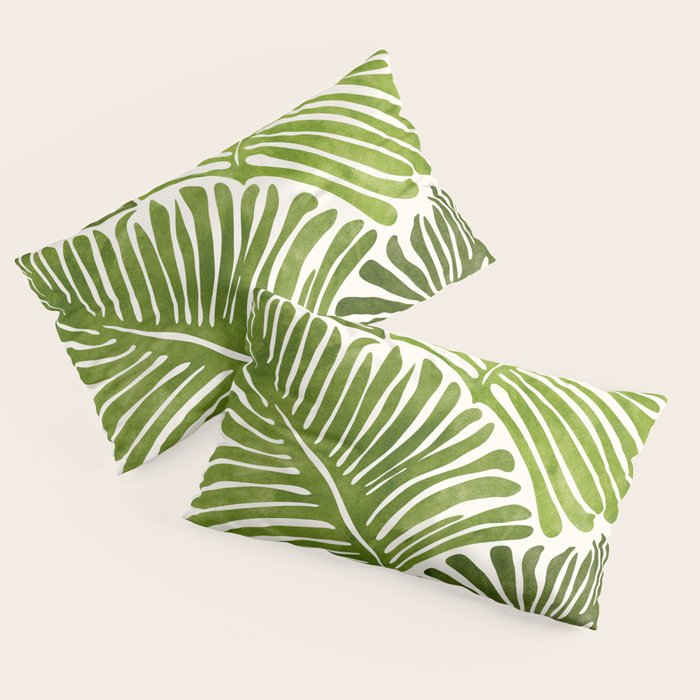 Summer Fern Simple Modern Watercolor Pillow Sham Gallery Image 4