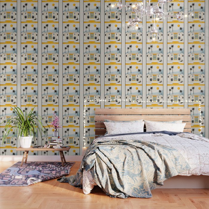 Palm Springs Home â Yellow & Blue Wallpaper Gallery Image 2