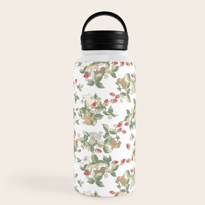 Strawberry fields bunnies Water Bottle Gallery Image 6