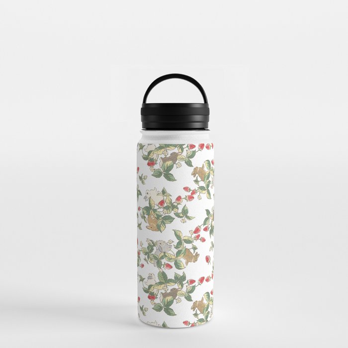 Strawberry fields bunnies Water Bottle Gallery Image 3