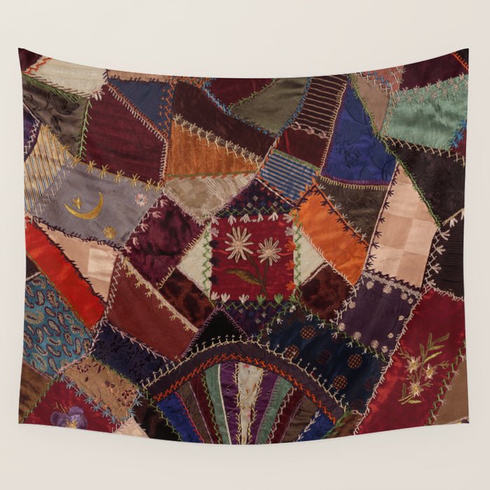 Vintage Bohemian Patchwork Wall Tapestry Gallery Image 2