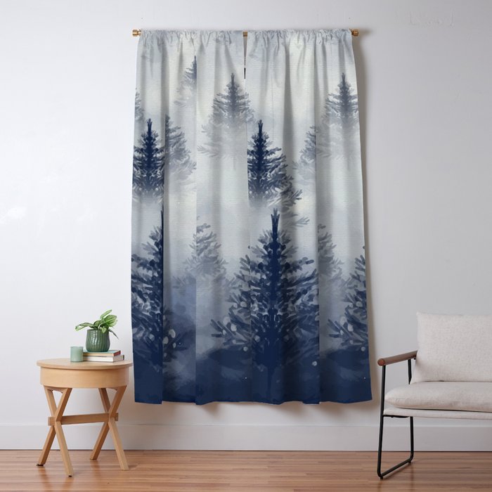 Foggy Forest 2 Window Curtain Gallery Image 5