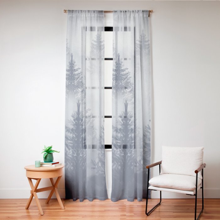Foggy Forest 2 Window Curtain Gallery Image 20