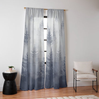 Foggy Forest 2 Window Curtain Gallery Image 10
