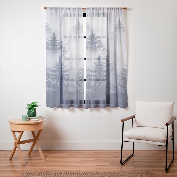 Foggy Forest 2 Window Curtain Gallery Image 19