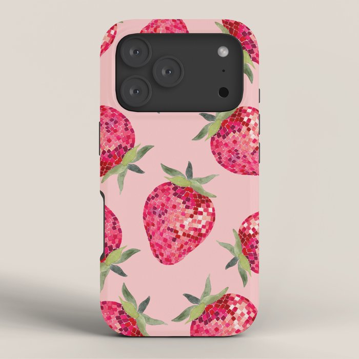 Disco Ball Strawberry iPhone Case Gallery Image 3