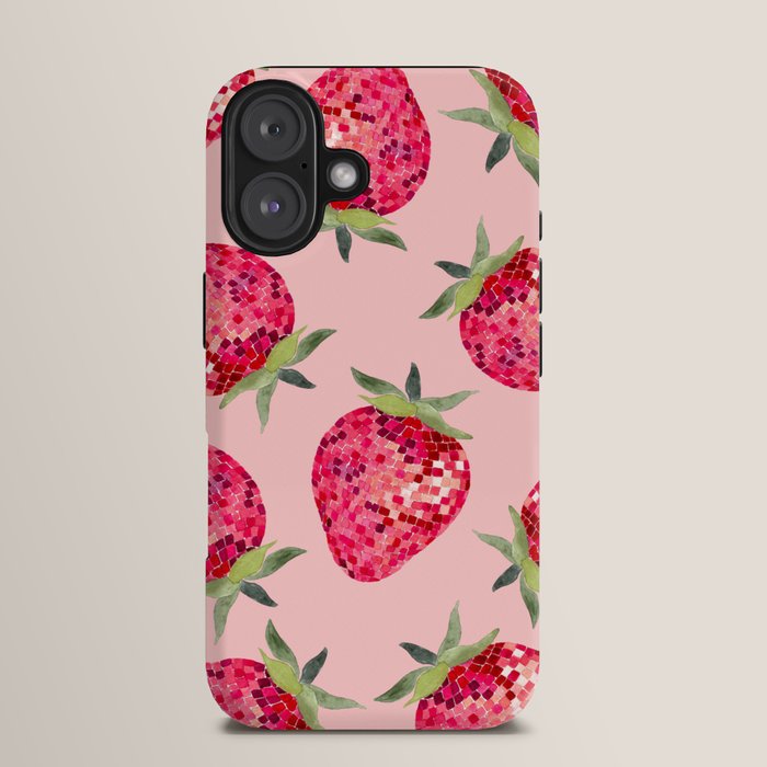 Disco Ball Strawberry iPhone Case Gallery Image 13