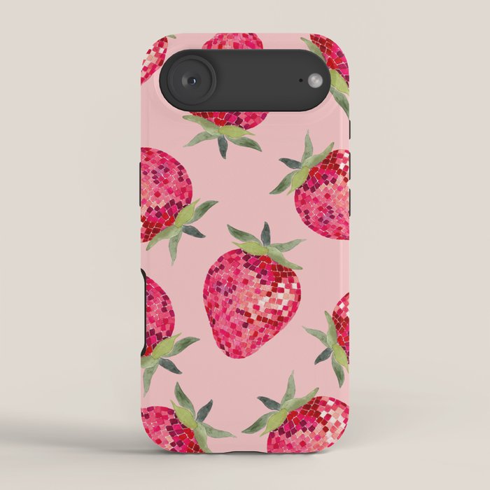 Disco Ball Strawberry iPhone Case Gallery Image 2
