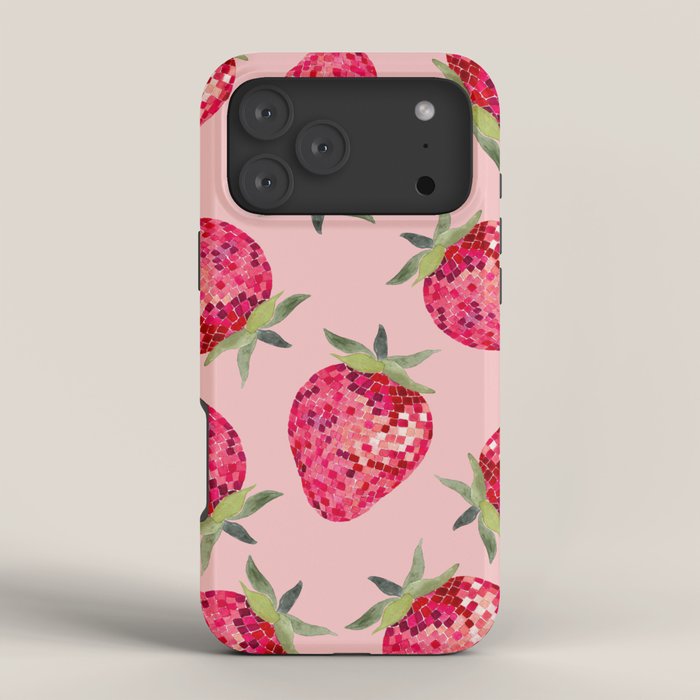Disco Ball Strawberry iPhone Case Gallery Image 4