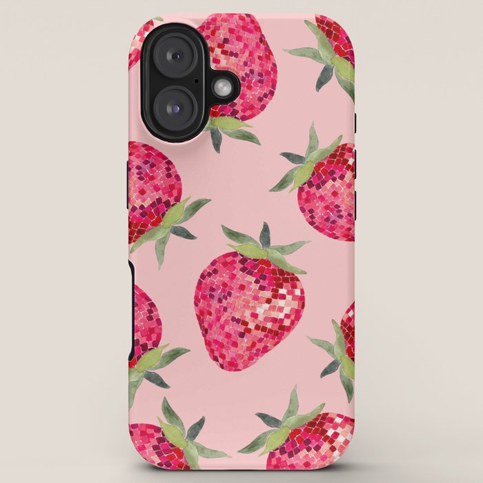 Disco Ball Strawberry iPhone Case Gallery Image 5