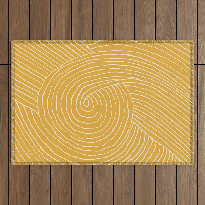 Strokes 02: Tulip Yellow Edition Outdoor Rug Gallery Image 1