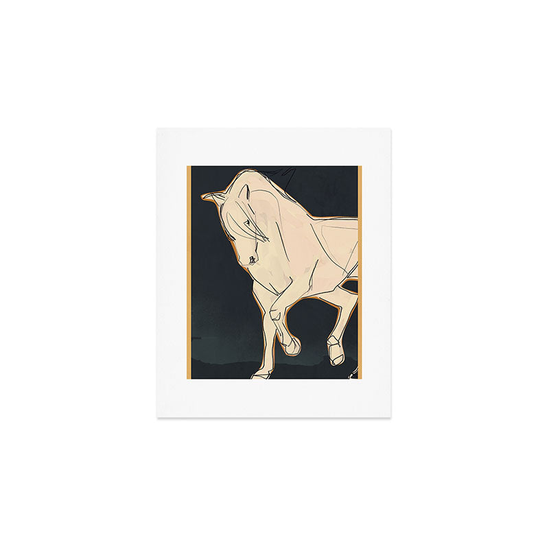 White Horse 2 Art Print Gallery Image 1