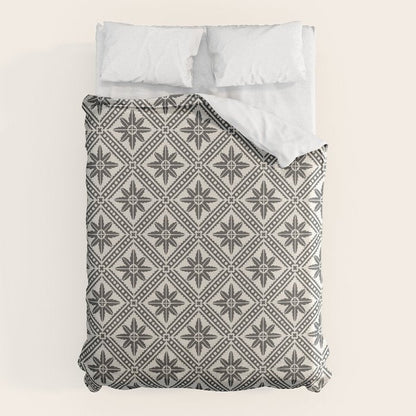 TAZA STAR TILE GREY Duvet Cover Gallery Image 6