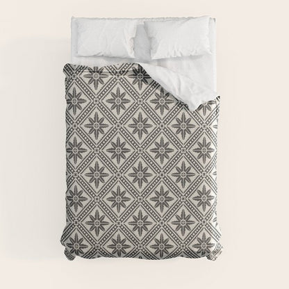 TAZA STAR TILE GREY Duvet Cover Gallery Image 8